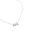 A silver chain bracelet featuring a small, brushed textured Maryland Blue Crab pendant, shown against a plain white background.