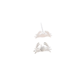 A pair of silver-toned Maryland Blue Crab stud earrings, shown against a plain white background.