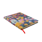 Monet Floral-patterned notebook with a red ribbon on a white background