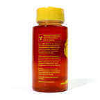 Bottle of Nuclear Fallout Honey with the listed facts about it on the side of the bottle.